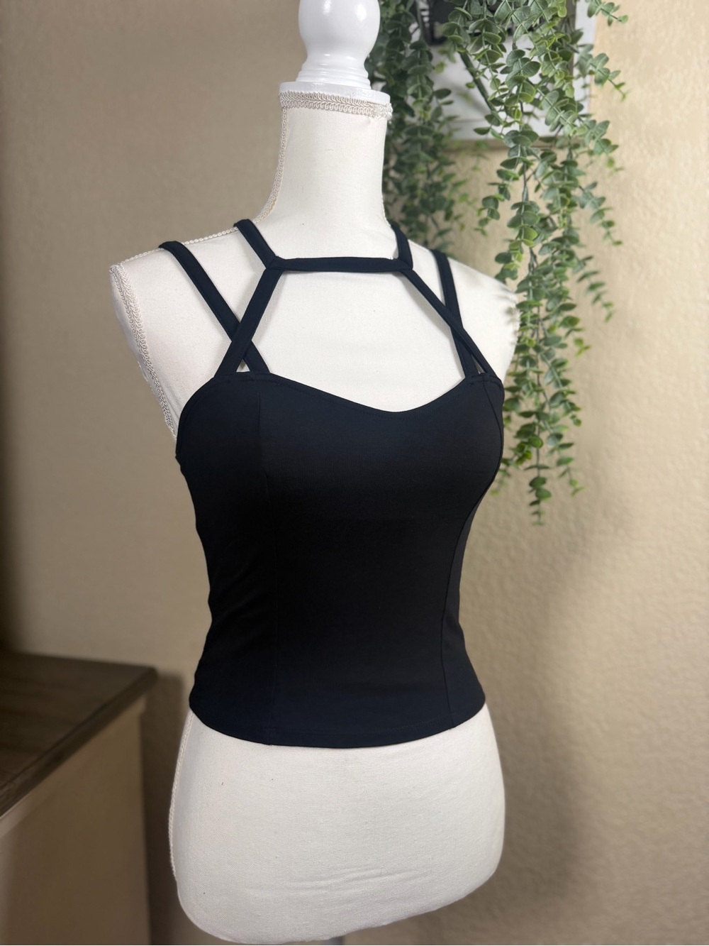 Express Black Strappy Tank Top